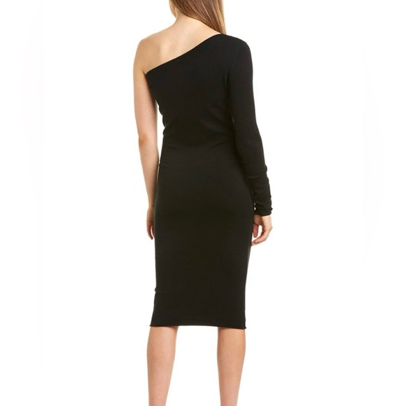 n:Philanthropy one-shoulder silk blend black sweater dress - Picture 2 of 9
